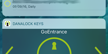 Novità Widget Danalock con IOS10